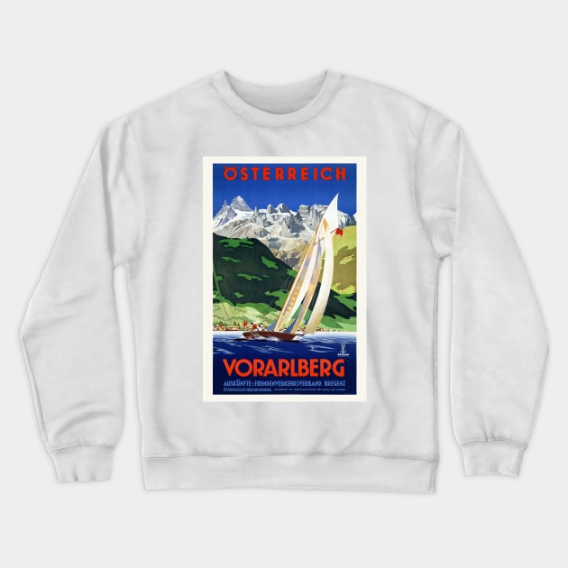 Österreich Vorarlberg Austria Vintage Poster 1934 Crewneck Sweatshirt by vintagetreasure